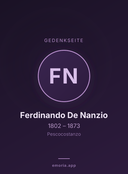 Gedenkportrait von Ferdinando De Nanzio