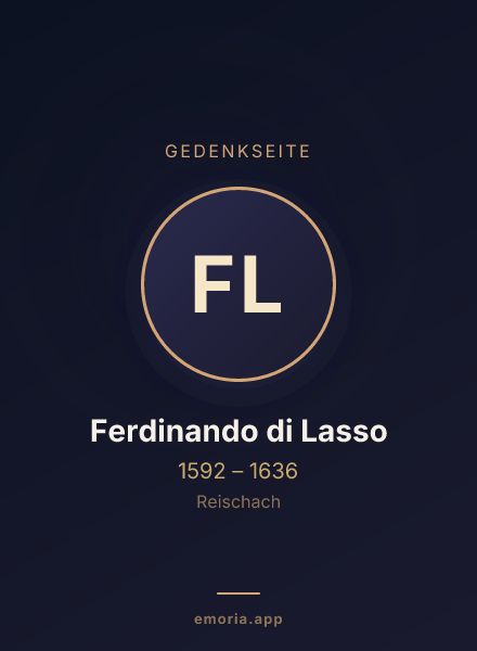 Gedenkportrait von Ferdinando di Lasso