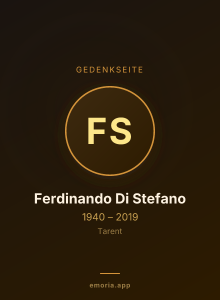 Gedenkportrait von Ferdinando Di Stefano