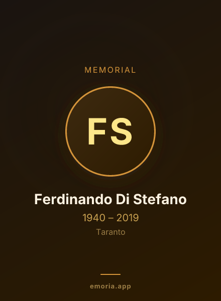 Memorial portrait of Ferdinando Di Stefano