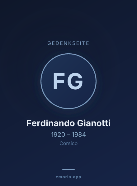 Gedenkportrait von Ferdinando Gianotti