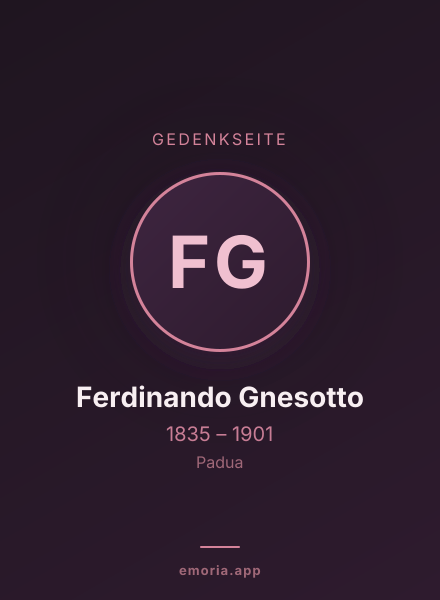 Gedenkportrait von Ferdinando Gnesotto