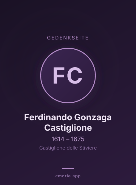 Gedenkportrait von Ferdinando Gonzaga Castiglione
