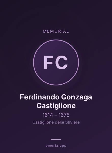 Memorial portrait of Ferdinando Gonzaga Castiglione