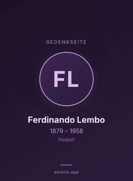 Gedenkportrait von Ferdinando Lembo
