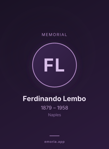 Memorial portrait of Ferdinando Lembo