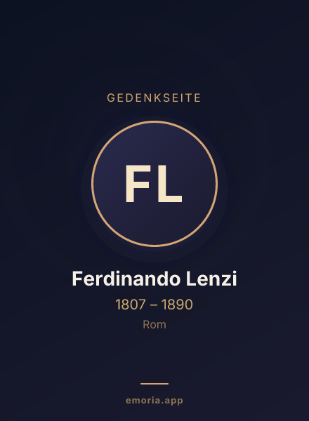 Gedenkportrait von Ferdinando Lenzi