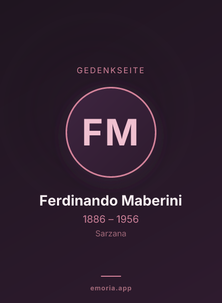 Gedenkportrait von Ferdinando Maberini