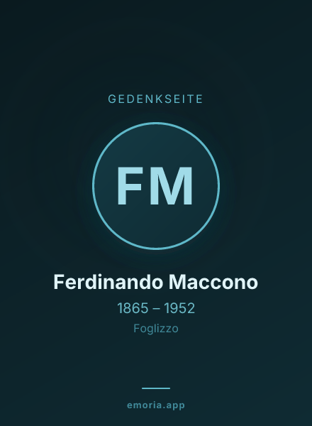 Gedenkportrait von Ferdinando Maccono