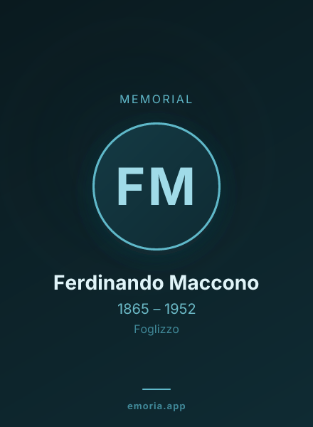 Memorial portrait of Ferdinando Maccono