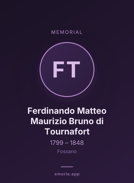 Memorial portrait of Ferdinando Matteo Maurizio Bruno di Tournafort