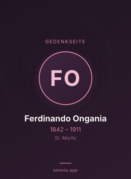 Gedenkportrait von Ferdinando Ongania
