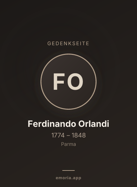 Gedenkportrait von Ferdinando Orlandi