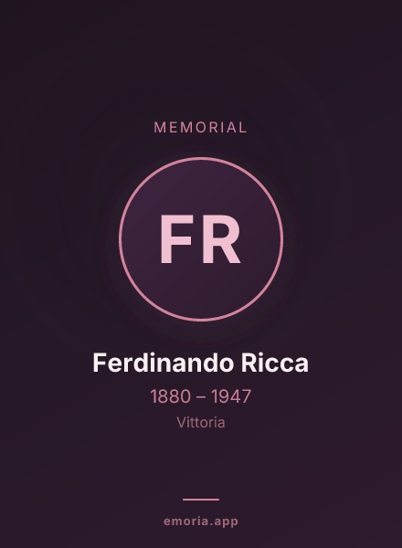 Memorial portrait of Ferdinando Ricca