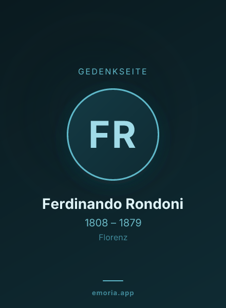 Gedenkportrait von Ferdinando Rondoni