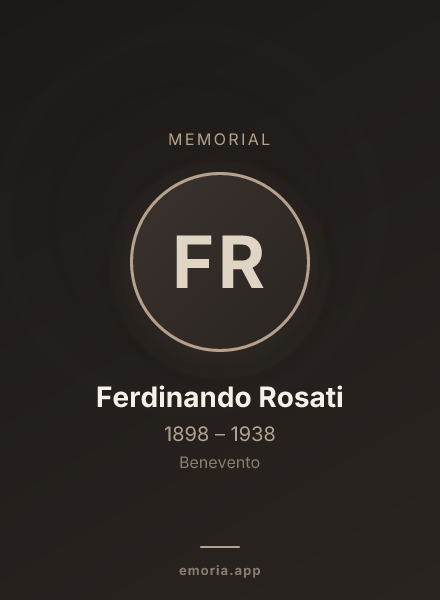 Memorial portrait of Ferdinando Rosati