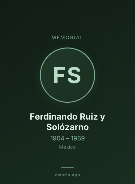 Memorial portrait of Ferdinando Ruiz y Solózarno