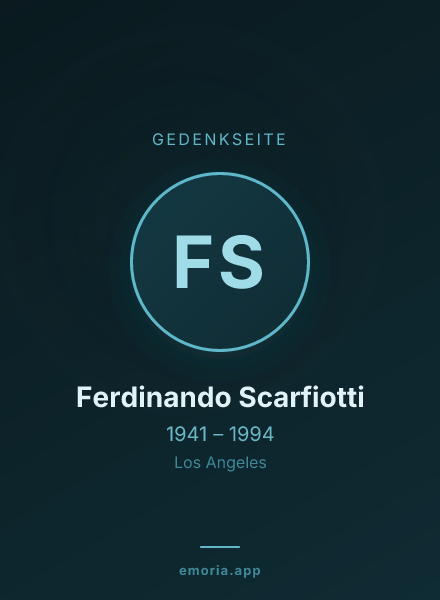Gedenkportrait von Ferdinando Scarfiotti