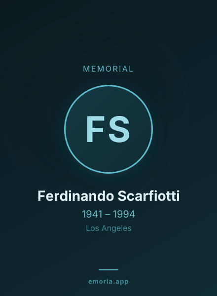 Memorial portrait of Ferdinando Scarfiotti