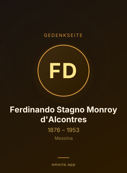 Gedenkportrait von Ferdinando Stagno Monroy d'Alcontres