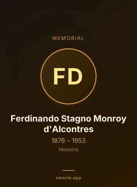Memorial portrait of Ferdinando Stagno Monroy d'Alcontres