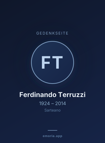 Gedenkportrait von Ferdinando Terruzzi
