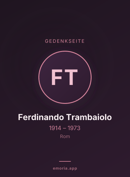 Gedenkportrait von Ferdinando Trambaiolo