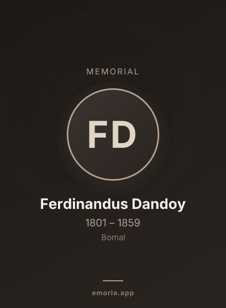Memorial portrait of Ferdinandus Dandoy