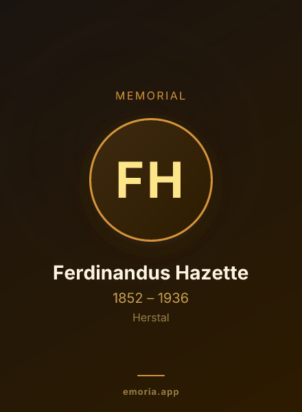 Memorial portrait of Ferdinandus Hazette