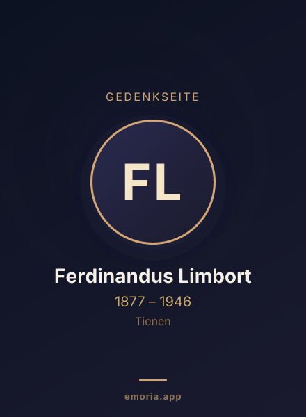Gedenkportrait von Ferdinandus Limbort