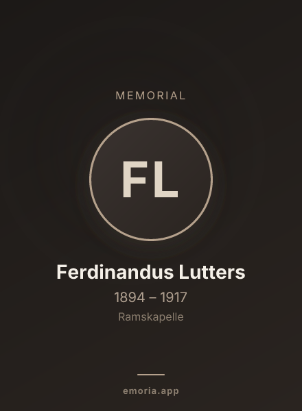 Memorial portrait of Ferdinandus Lutters