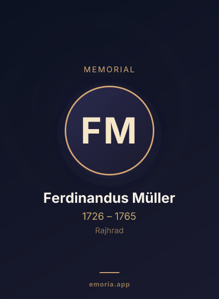 Memorial portrait of Ferdinandus Müller