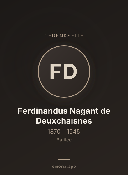 Gedenkportrait von Ferdinandus Nagant de Deuxchaisnes
