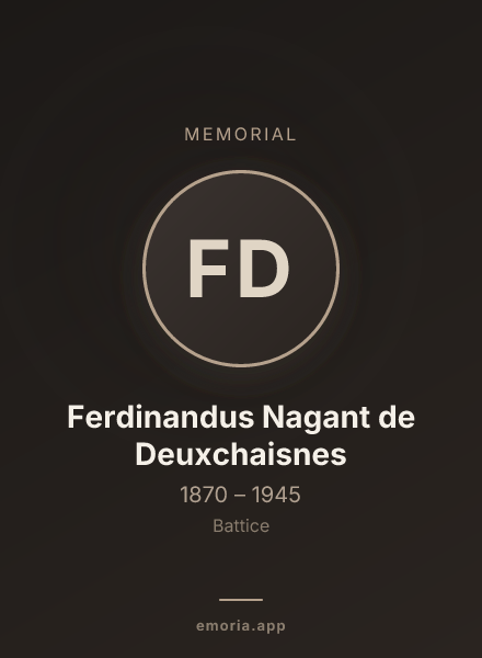 Memorial portrait of Ferdinandus Nagant de Deuxchaisnes