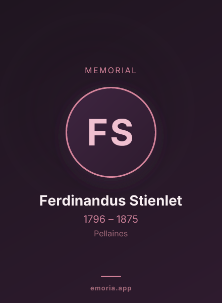 Memorial portrait of Ferdinandus Stienlet