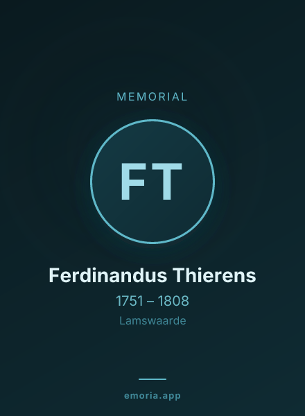 Memorial portrait of Ferdinandus Thierens