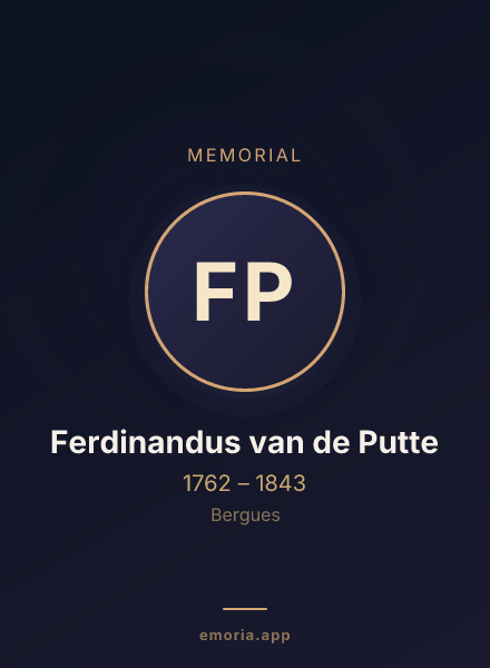 Memorial portrait of Ferdinandus van de Putte