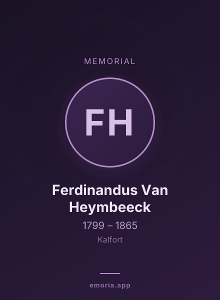 Memorial portrait of Ferdinandus Van Heymbeeck