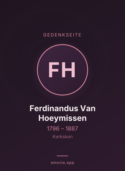Gedenkportrait von Ferdinandus Van Hoeymissen