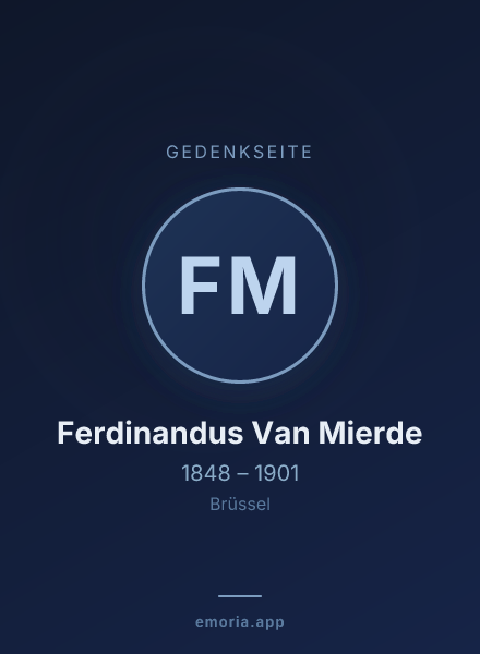 Gedenkportrait von Ferdinandus Van Mierde