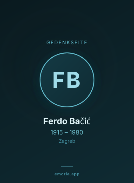Gedenkportrait von Ferdo Bačić