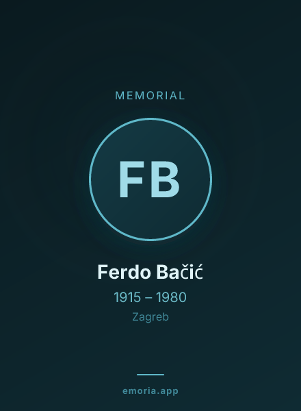 Memorial portrait of Ferdo Bačić