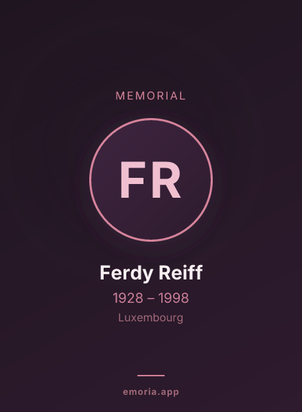 Memorial portrait of Ferdy Reiff