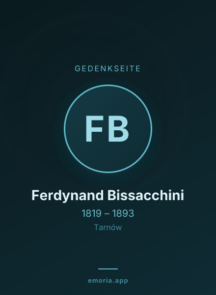 Gedenkportrait von Ferdynand Bissacchini