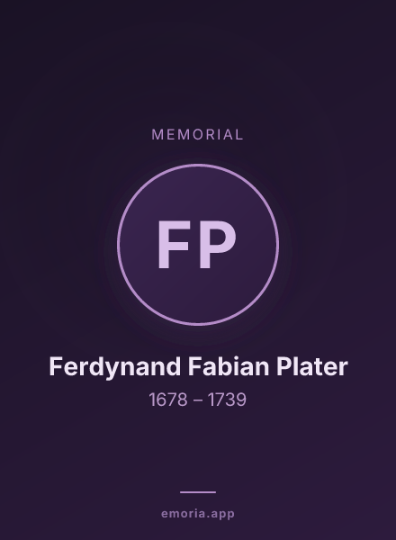 Memorial portrait of Ferdynand Fabian Plater