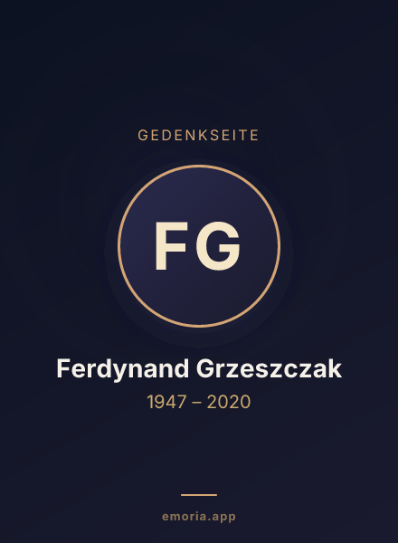 Gedenkportrait von Ferdynand Grzeszczak