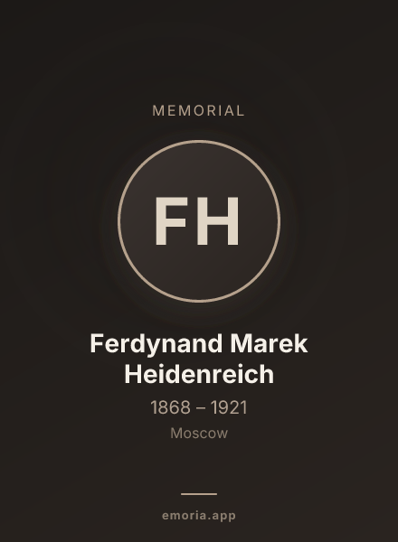 Memorial portrait of Ferdynand Marek Heidenreich