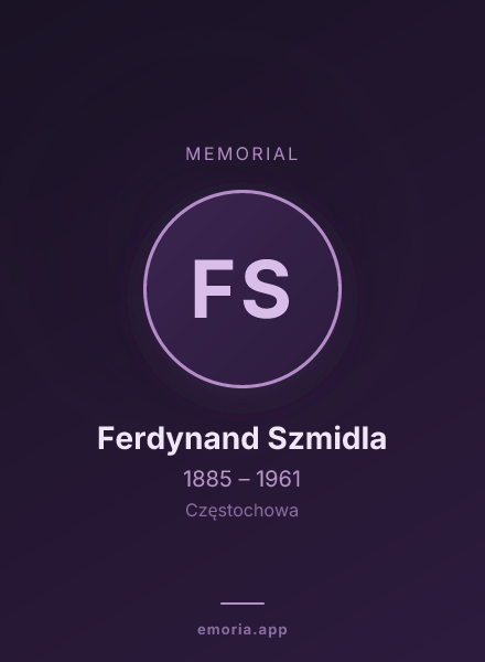 Memorial portrait of Ferdynand Szmidla