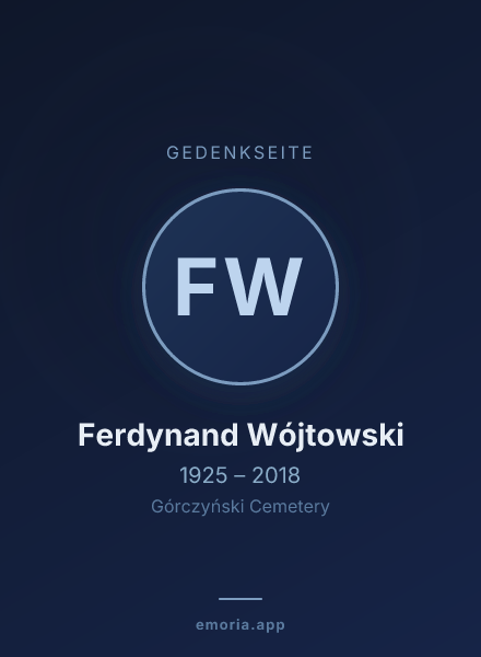 Gedenkportrait von Ferdynand Wójtowski