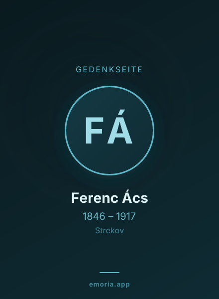 Gedenkportrait von Ferenc Ács